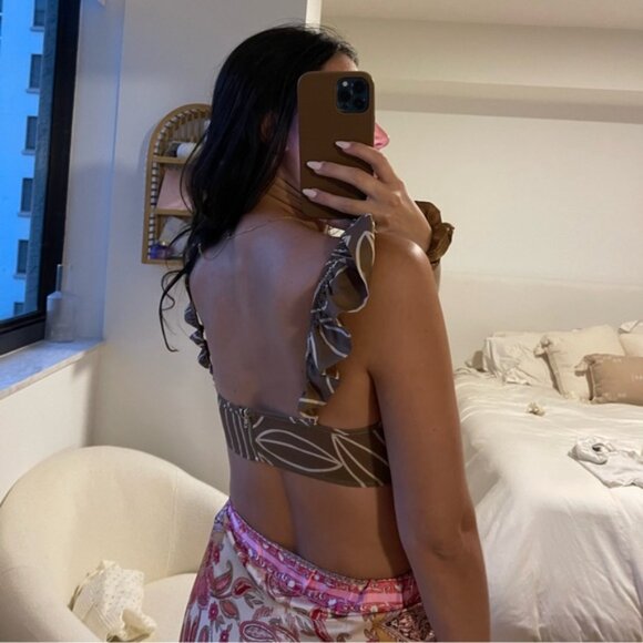 Print Crop Top - Picture 3 of 3